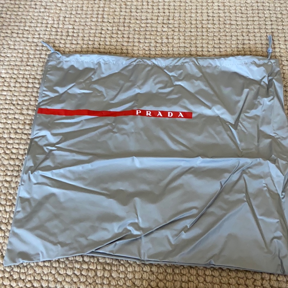 Prada nylon dust cover.  17” x 19.5”. Authentic